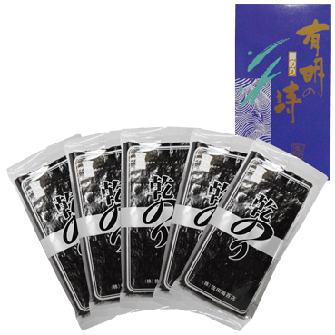 乾のり 有明海産 若摘み【銀袋】 50枚(500円x5袋)化粧箱入