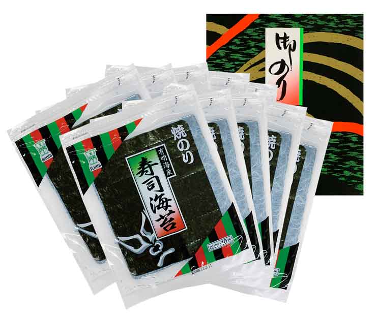 焼き海苔【寿司用】10枚×10袋　化粧箱入　※2024年3月 価格改定